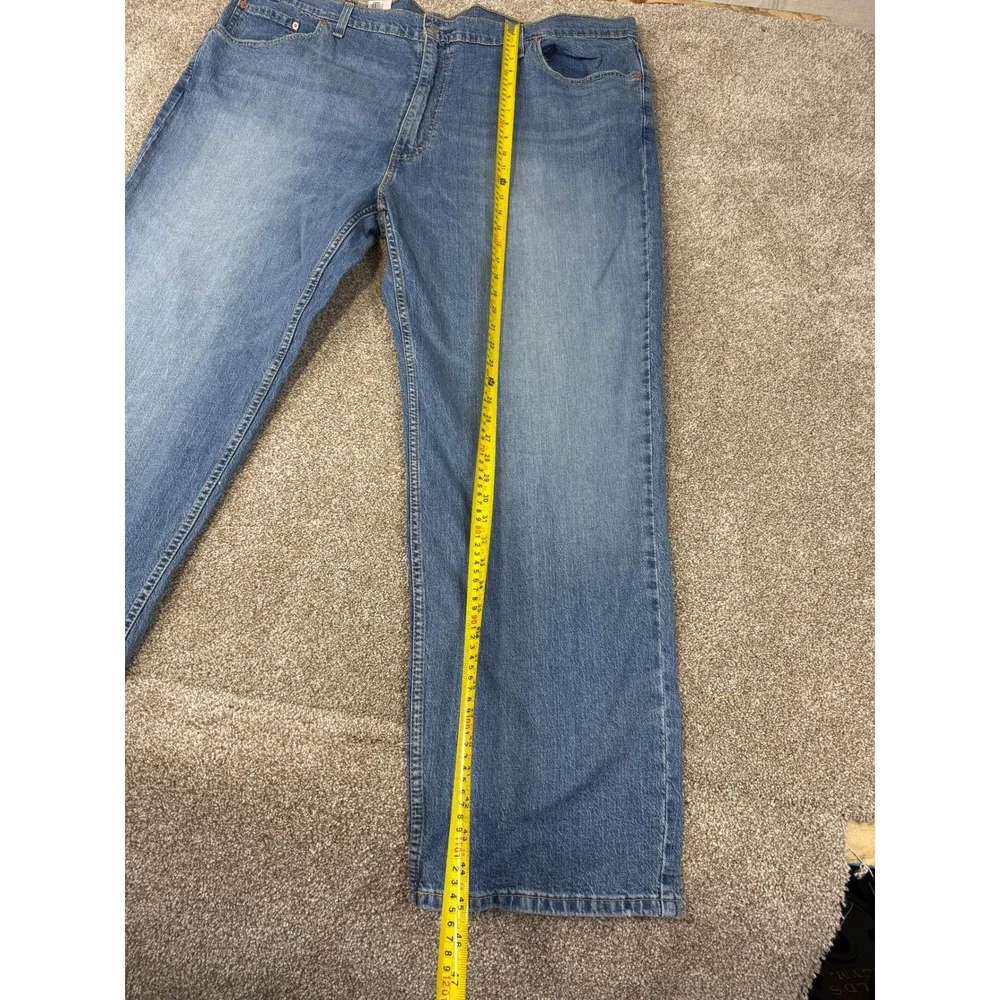 NEW Levis 559 Relaxed Straight Mens Blue Stretch Jeans 50x34 Irregular Workwear